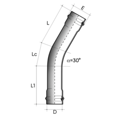 POWER-LOCK 30° F/F PN10 coude 