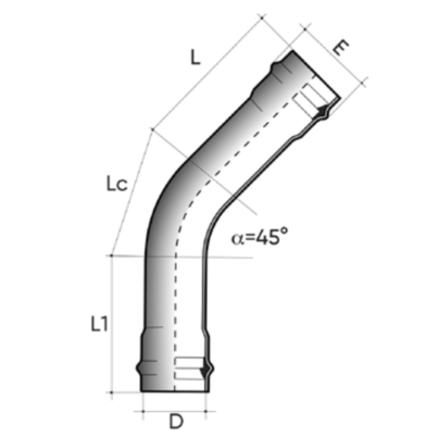 POWER-LOCK 45° F/F PN16 coude