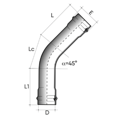 Pressure pipe PN10 plain end NF EN 1452