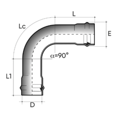 POWER-LOCK 45° F/F PN10 coude 