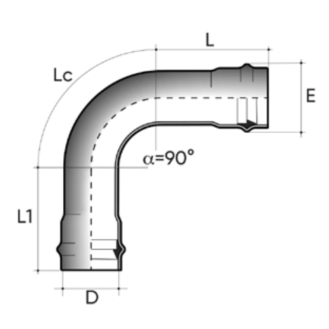 Pressure pipe PN10 plain end NF EN 1452