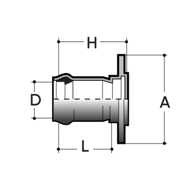 Einzelne Flanschverbindung PN10
