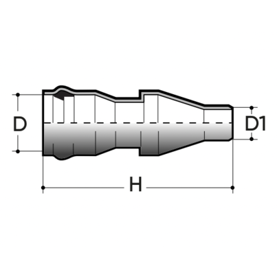 Accouplement simple réduit/mâle PN16