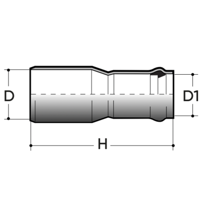 Augmentation M/F avec anneau en caoutchouc PN10
