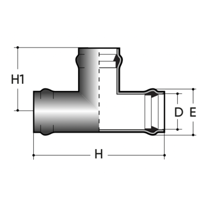 90° T-Stück F/F PN10