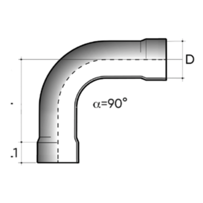 Coude thermoformé R=1,5D 90° F/F PN10