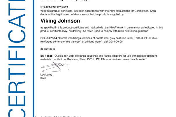 kiwa - Produkt Zertifikat