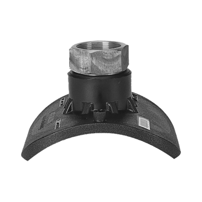 <P>Armature de vanne Top-Loading avec transition - PE-HD/fonte rouge</P>