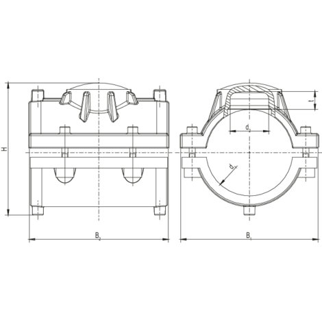 Repair and reinforcement saddle, SDR11