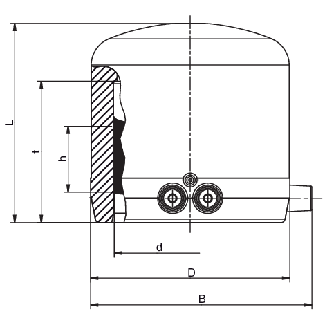 Capuchon pour robinetterie à vessie de blocage