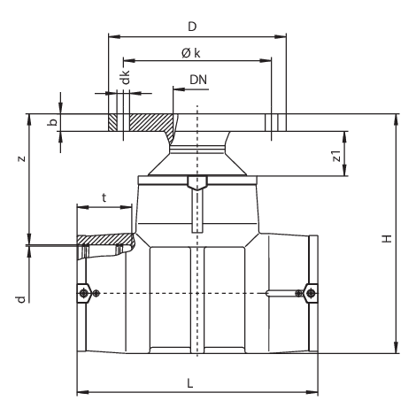 Flansch-T-Stück, SDR 11 / SDR 17