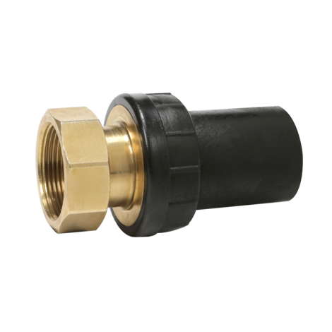 Adaptateur universel de transition PE-HD/laiton avec écrou libre à filetage interne