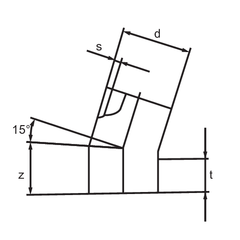 15° sewage bend (spigot fitting)