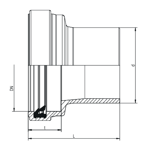 Übergangsstück PE-Steinzeug