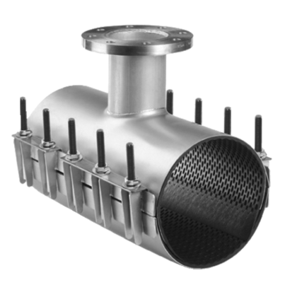 <P>Edelstahlreparaturschelle mit Flanschabgang</P>
