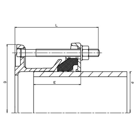 Adaptateur à bride Wide-Range (pièce EU)