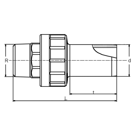 Adaptateur universel de transition PE-HD/laiton avec filetage mâle et embout de tuyau PE