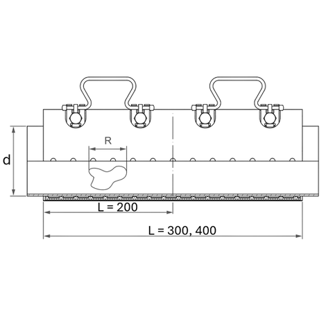 FRIACLAMP  Edelstahlreparaturschelle einteilig