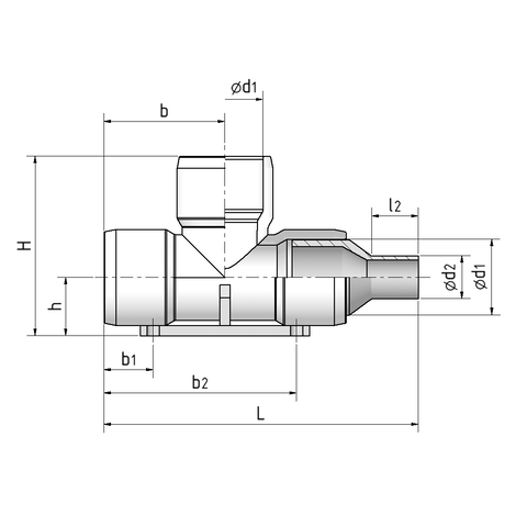 Pièce en T avec pied, SDR 11