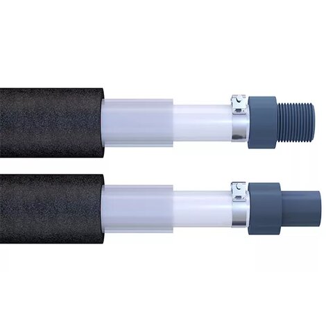 render delle due opzioni di connessione in pvc-u del sistema ProtectaFlex Detect